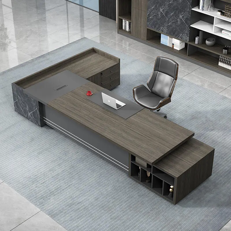 Boss Desk Simple Modern President Executive Desk Company L-shaped Office Desk and Chair Combination Office Furniture — image 5