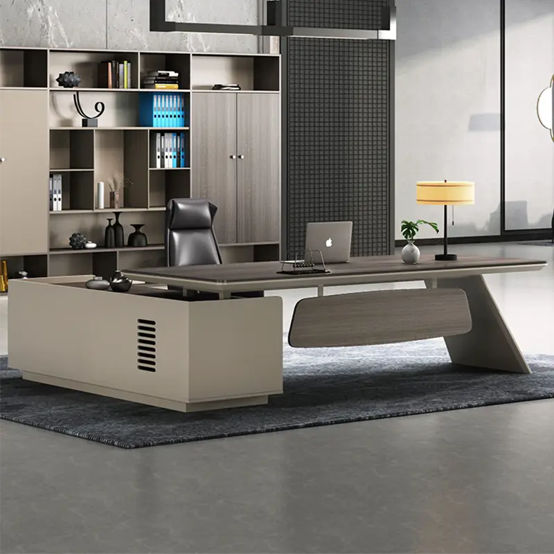 Competitive Price Hot Sell Photos of l Shaped boss Modern Director Office Table Design — image 3