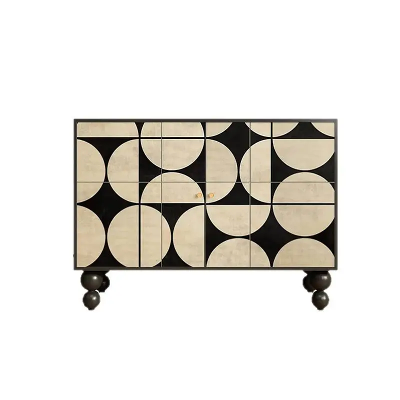 French Retro Solid Wood Storage Cabinet & Sideboard Easy Assembly Home Furniture for Living Room Bedroom Hotel Use-Maxky — image 7