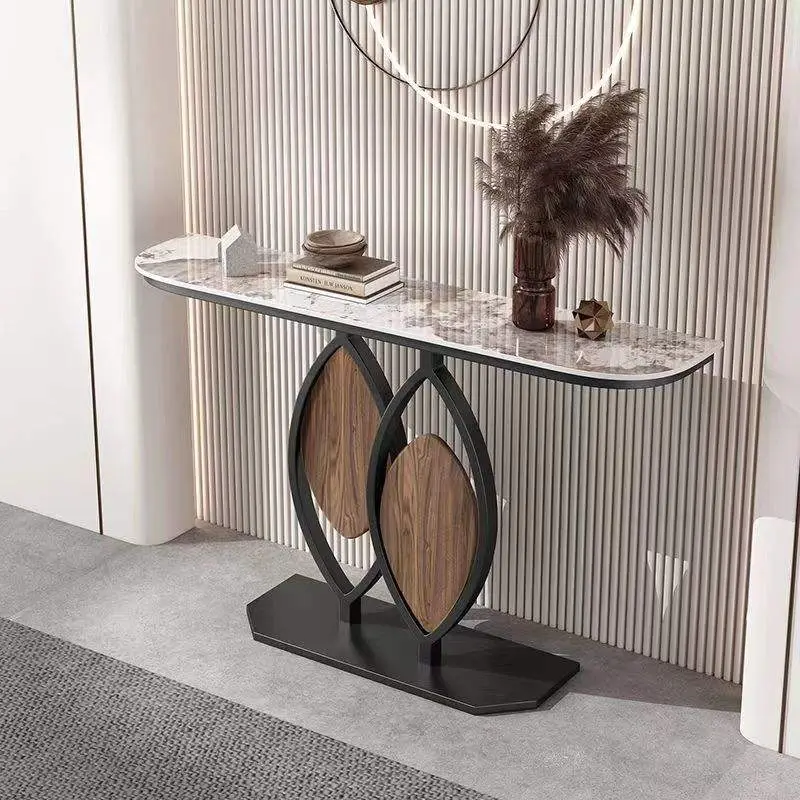 Living Room Porch Table Internet Celebrity Italian Rock Slab Porch Rack Creative Luxury Minimalist Style Cabinet — view 3