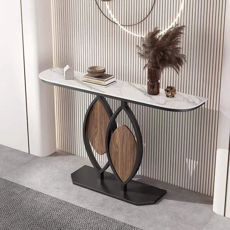 Living Room Porch Table Internet Celebrity Italian Rock Slab Porch Rack Creative Luxury Minimalist Style Cabinet — view 5