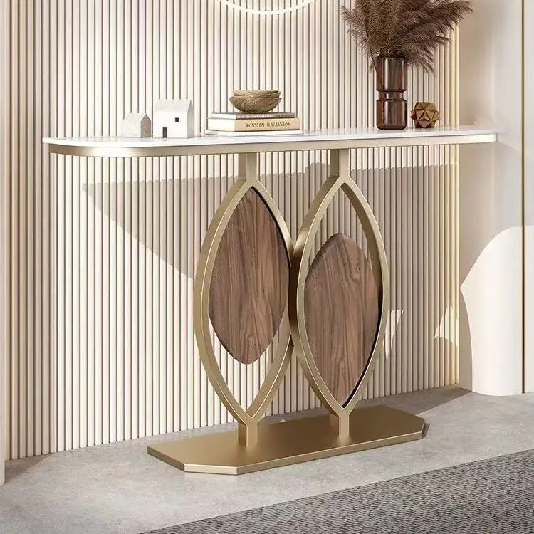 Living Room Porch Table Internet Celebrity Italian Rock Slab Porch Rack Creative Luxury Minimalist Style Cabinet — view 6