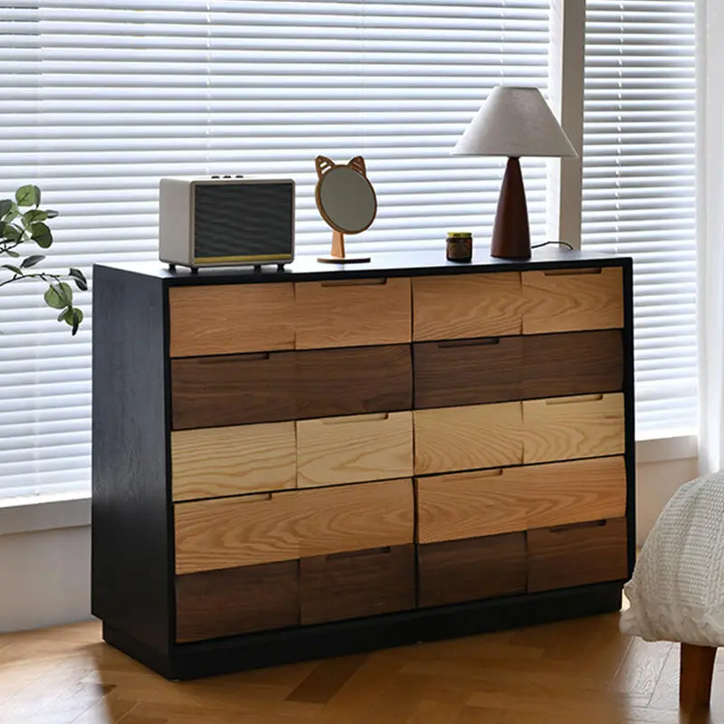 North American Black Walnut Ash Combination Bedroom Cabinet Pure Solid Wood Bed End Storage Living Room Dining Room Side Cabinet — image 2
