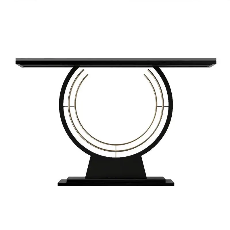 Light Luxury Nordic Golden Porch Table, Modern Minimalist Entry Cabinet, Entrance and Wall End Viewing Platform — image 7