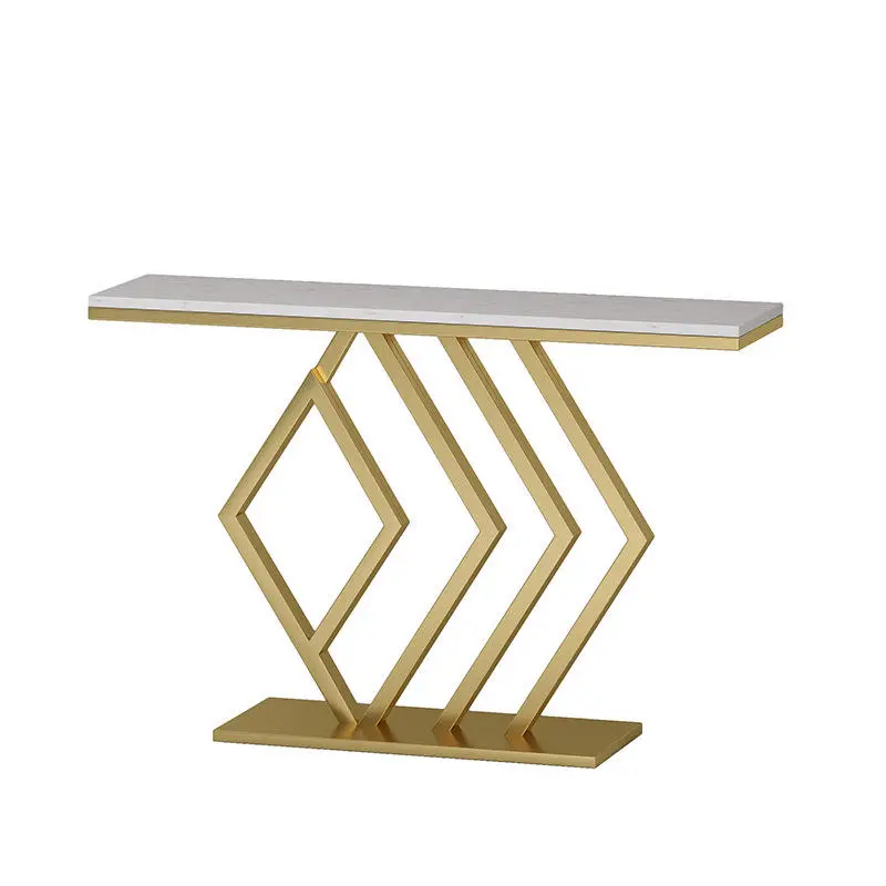 Modern Marble Gold Console Table Against the Wall to Enter the Home Shelf Nordic Iron Light Luxury Style Home Furniture Set — image 6