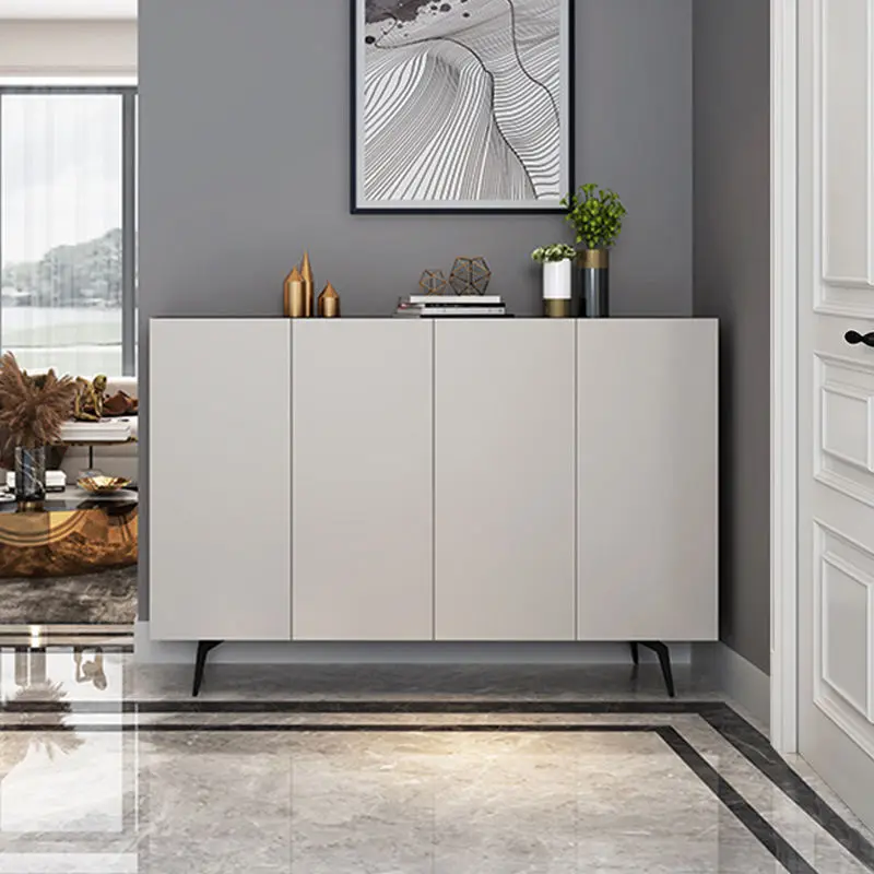 Italian Style Living Room Shoe Cabinet Household Large-capacity Storage Multi-layer Modern Home Furniture Gold Console Table — image 3