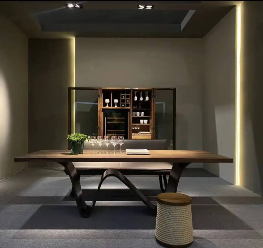 Nordic-style Light-luxury Modern Solid-wood Office Desk Log-style Slab Table Minimalist Designer Long Table Table Dining Table — image 2