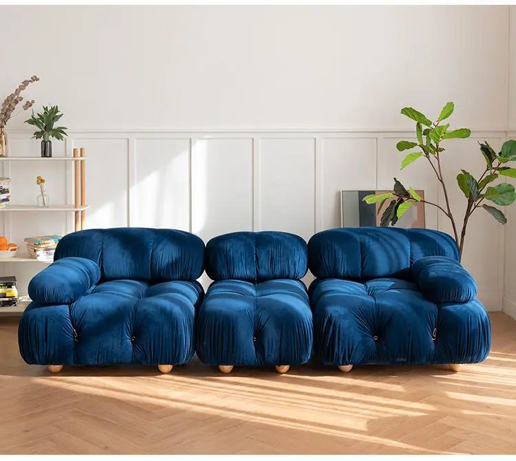 Luxury Living Room Furniture Fabric Mario Tufted L Shape Sofas — image 6