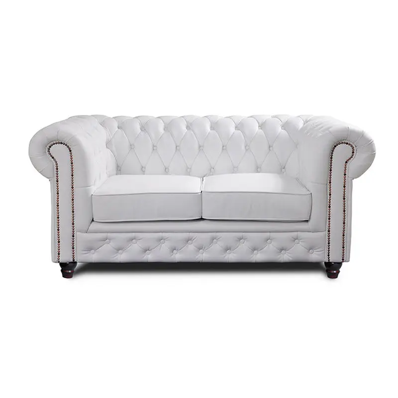 Luxury Tufted Leather Sectional 1 2 3 Seat Living Room Furniture Couches Sofa Set — image 5
