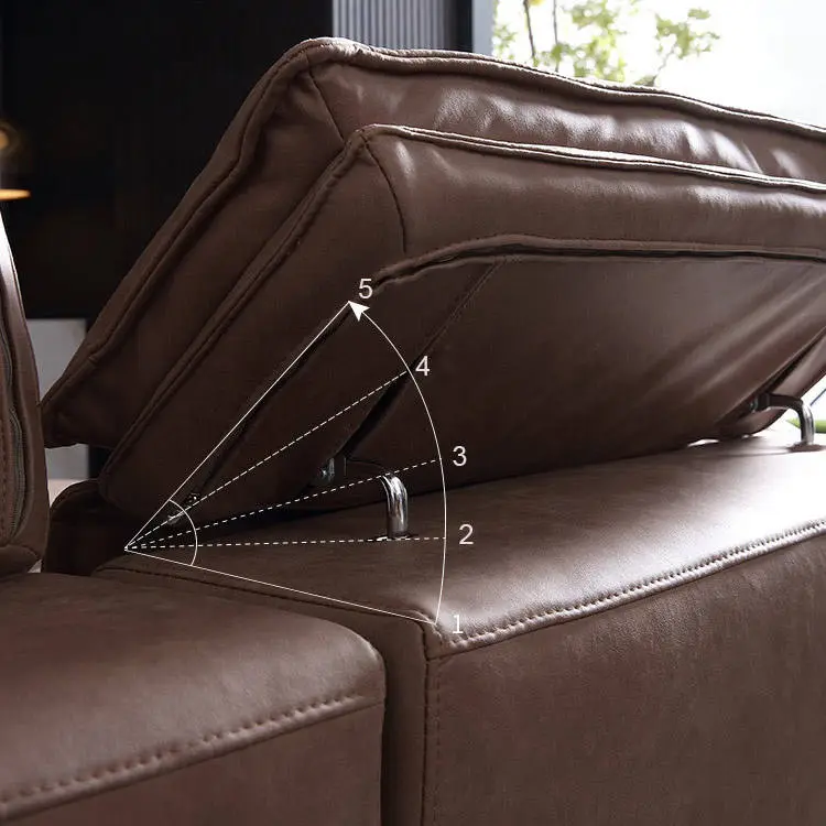 Adjustable Headrest L Shape Modern Luxury Sectional Couches Living Room Sofas — image 5
