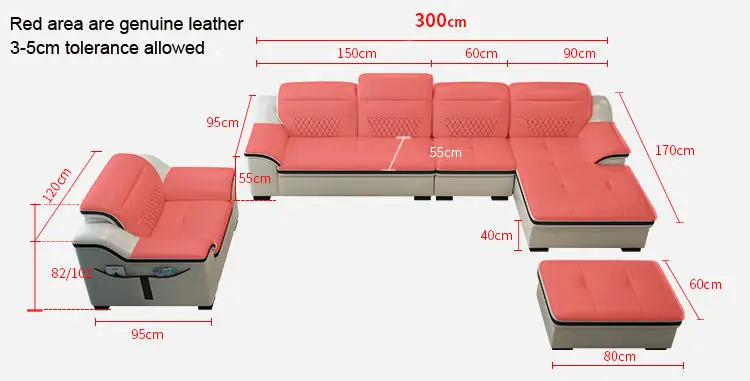 Canape Couches Luxury Lounge Nordic Modern L Shape Upholstered Sofa Set Leather Couch Living Room Sofas — image 6