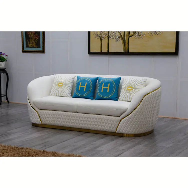 Whole Sale Factory Price Unique Modern Customized Luxury Leather Velvet Couch Living Room Sofa — image 4
