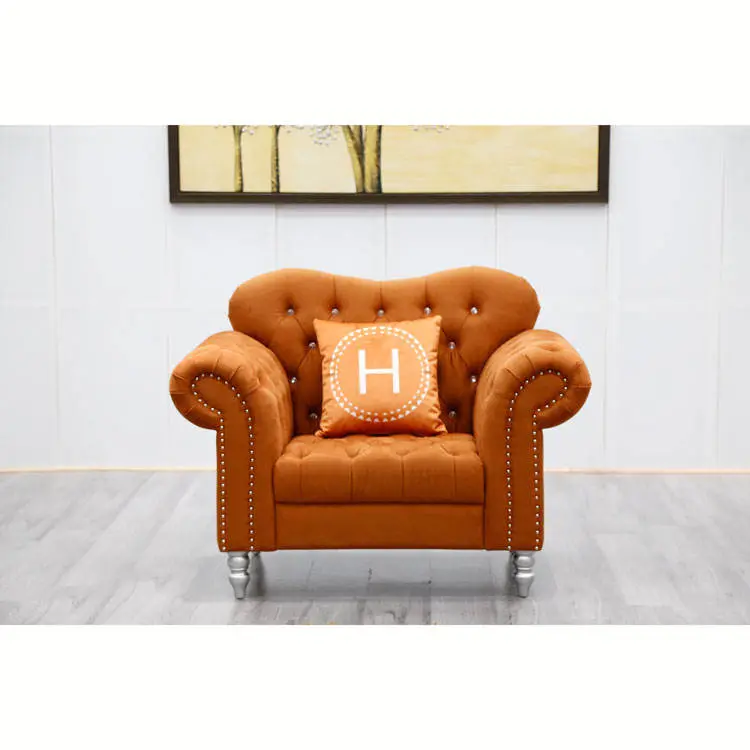 Whole Sale Fashionable Tufted Unique Chesterfield Couch Living Room Sofa Set — view 5