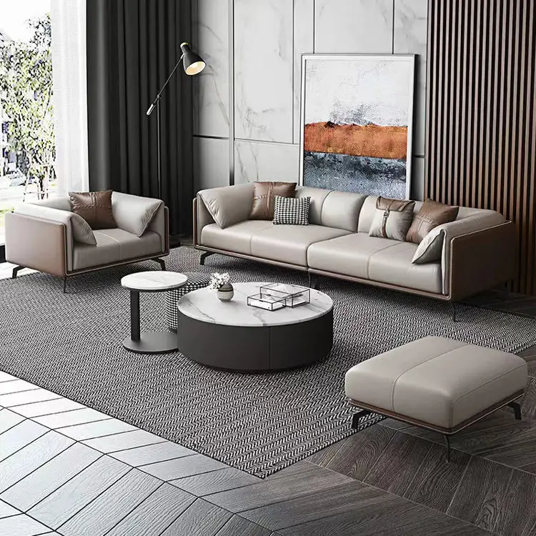 Factory Price Modern Living Room Furniture L Shape Couch Fashionable Unique Sofa Sets — view 2