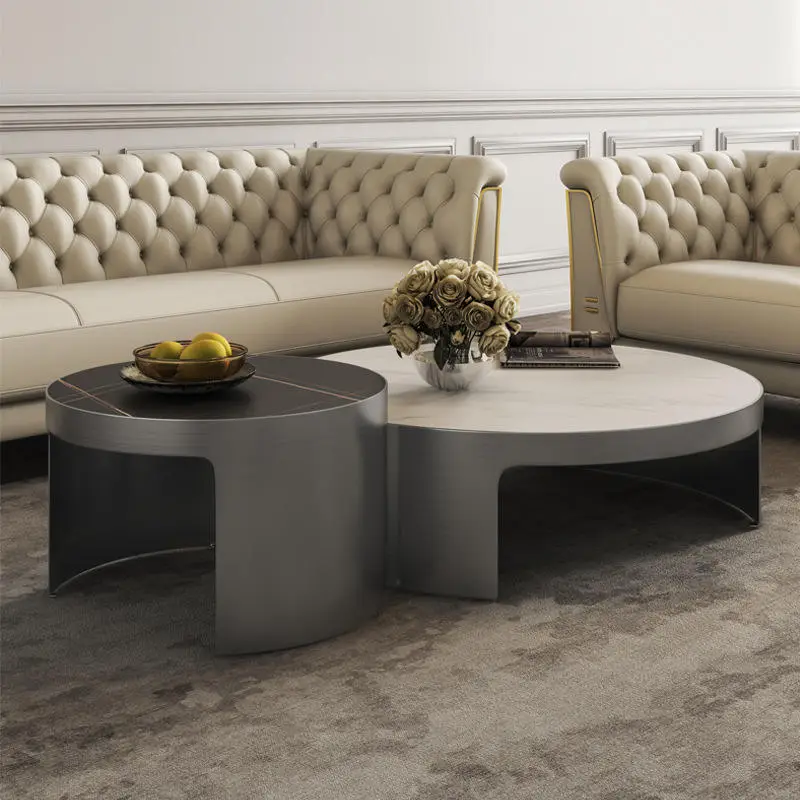 Modern Luxury Marble Round Coffee Tables — image 3