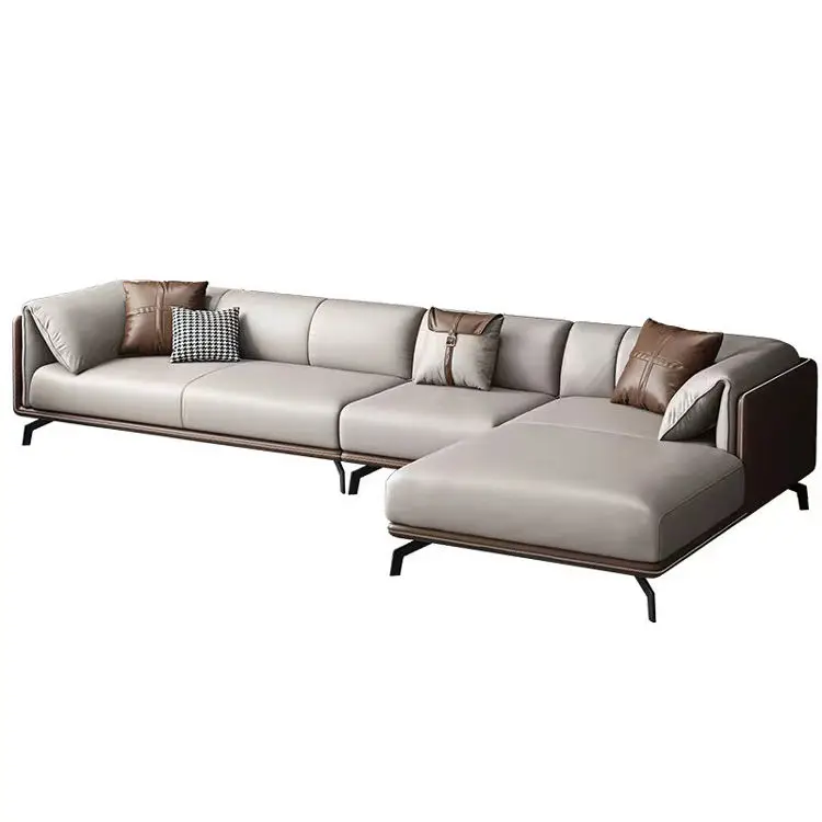 Factory Price Modern Living Room Furniture L Shape Couch Fashionable Unique Sofa Sets — view 4