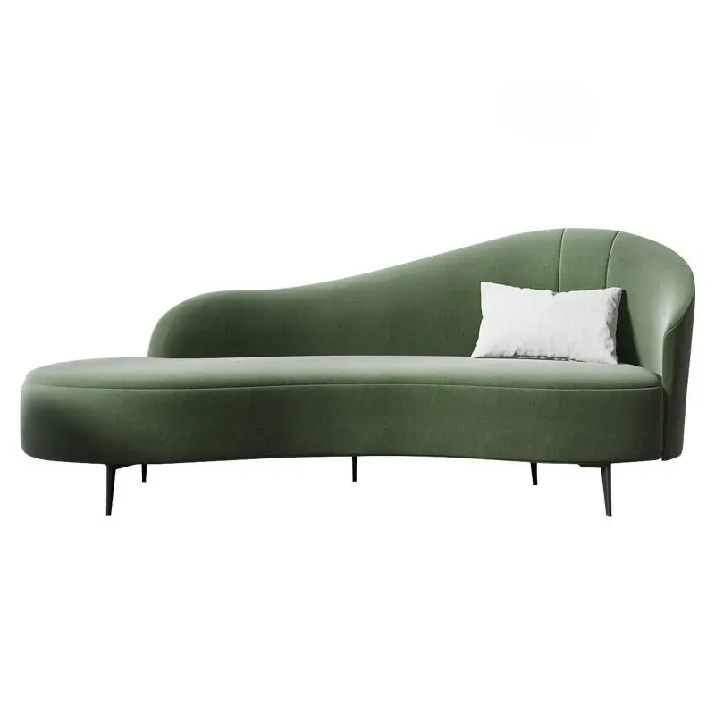 Nordic Modular Luxury Living Room Furniture Lazy Chesterfield Velvet Green Fabric Sofa Couch — view 1