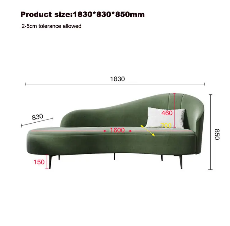 Nordic Modular Luxury Living Room Furniture Lazy Chesterfield Velvet Green Fabric Sofa Couch — image 6