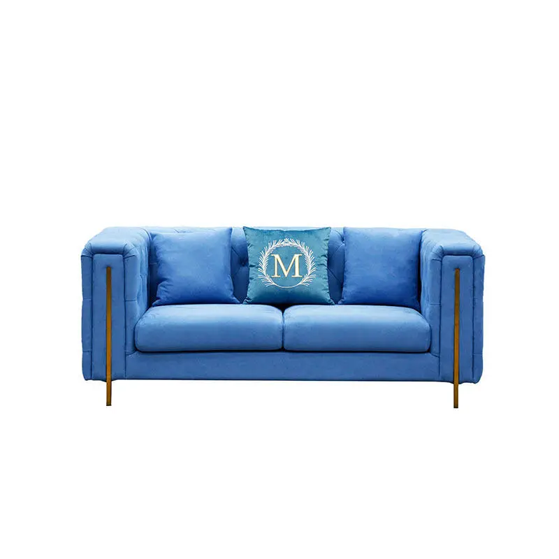 Nordic Luxury Velvet Tufted Leather Modern Living Room Furniture Couches Sofa Set — view 1