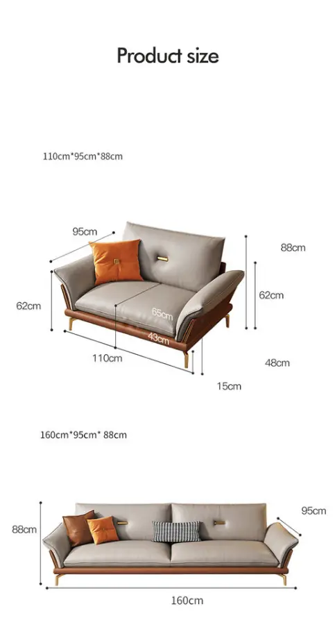 Nordic Modern Living Room Furniture Sectional Couch — image 6