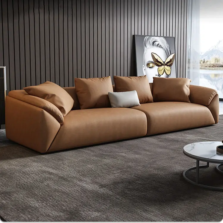 Unique Modular Comfortable Living Room Leather Sofa Furniture Customized Couch — image 3