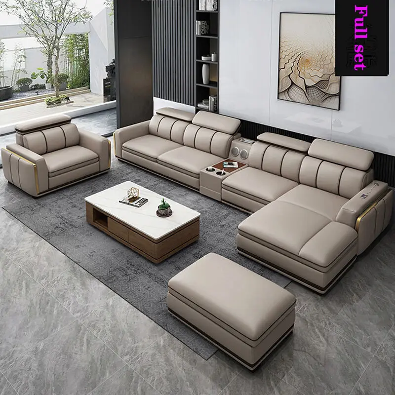 Canape Tufted Uphlosterd Sectional Couch Living Room Furniture Sofa Set Modern Couch — image 2