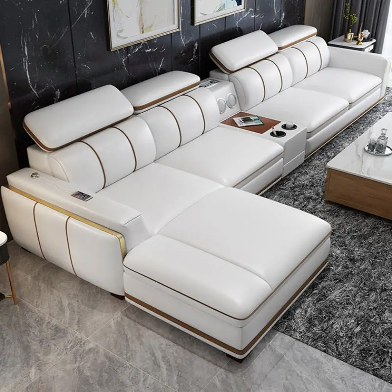 Canape Tufted Uphlosterd Sectional Couch Living Room Furniture Sofa Set Modern Couch — image 3
