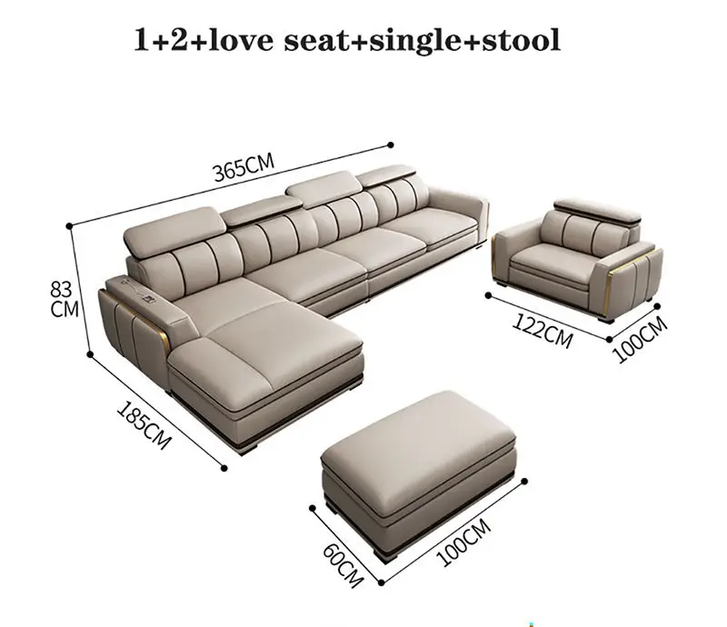 Canape Tufted Uphlosterd Sectional Couch Living Room Furniture Sofa Set Modern Couch — image 5