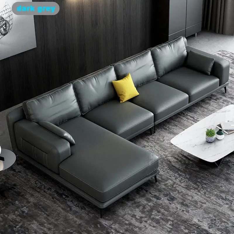 Nordic Cheap Sectional Sofa Set L Shape Leather Large Living Room Furniture Sofa Luxury Couch — view 1