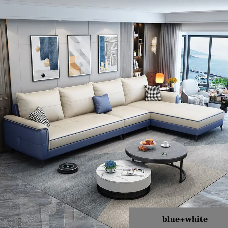 Nordic Sectional L Shape Modular Sofa Set Furniture Living Room Furniture Couches — image 3