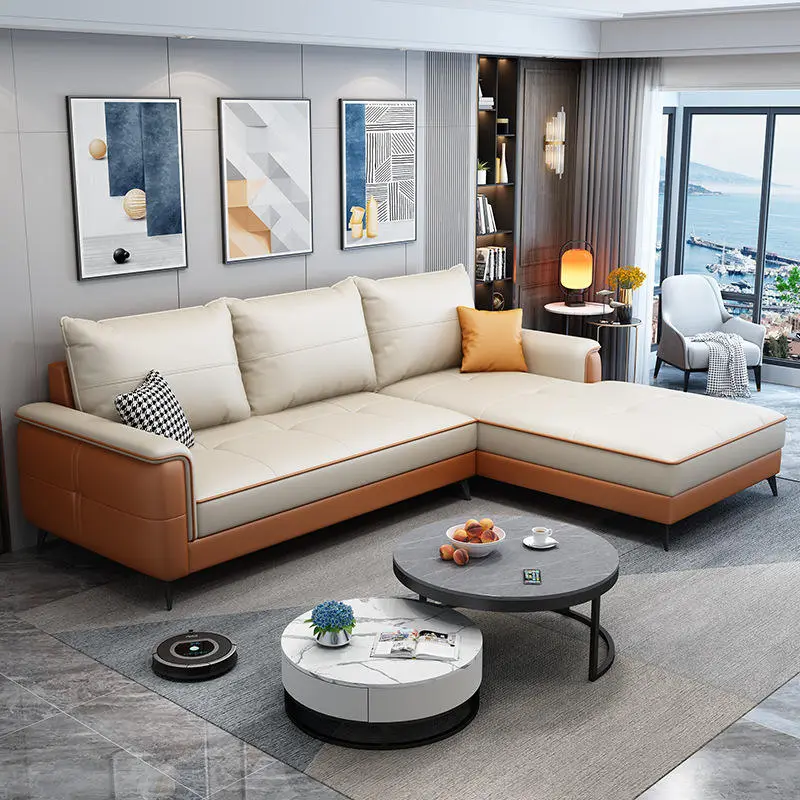Nordic Sectional L Shape Modular Sofa Set Furniture Living Room Furniture Couches — image 4