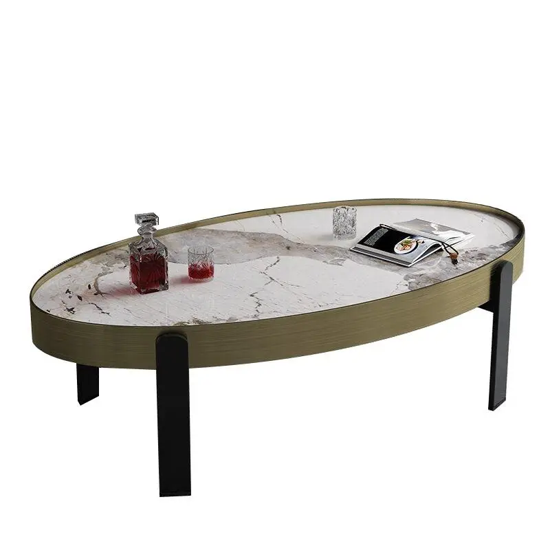 Modular Nordic Coffee Table Gold Luxury Living Room Furniture Marble Coffee Tea Table — view 1