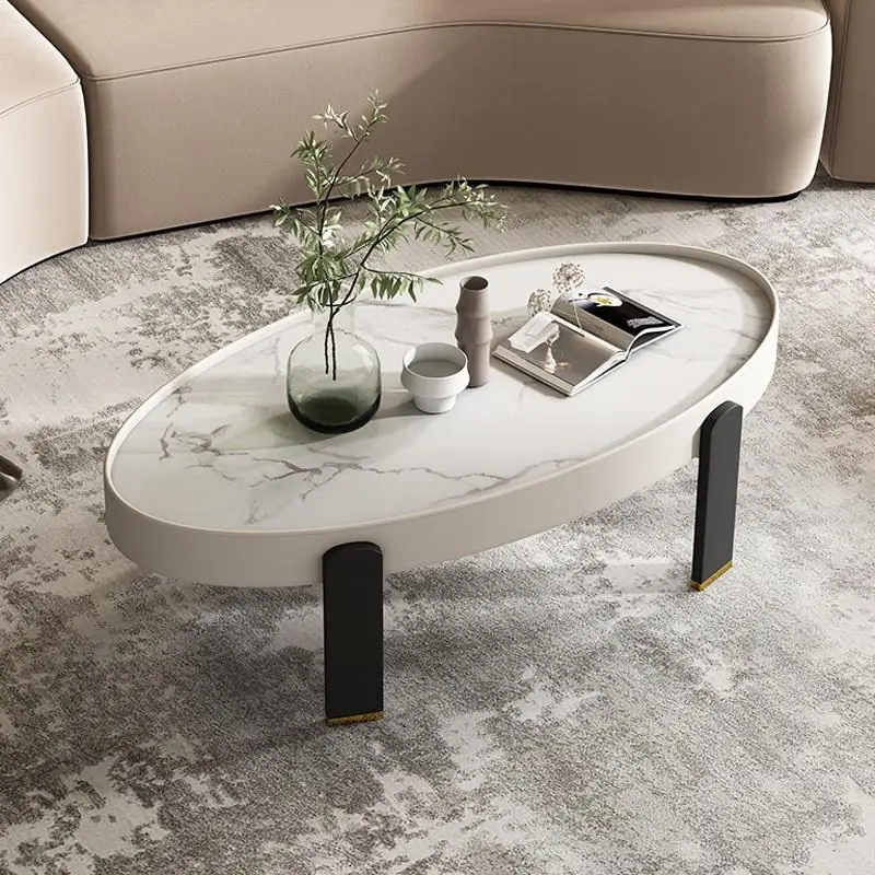 Modular Nordic Coffee Table Gold Luxury Living Room Furniture Marble Coffee Tea Table — image 3