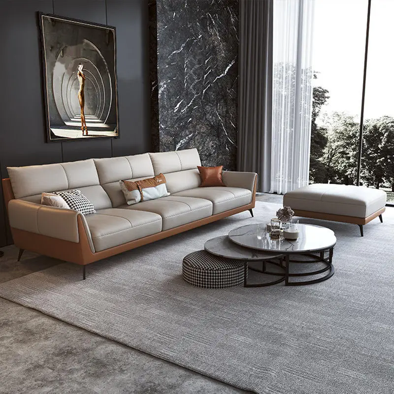 Luxury Sectional Leather Couch Set Living Room Sofa Furniture Sofa Couches — image 5