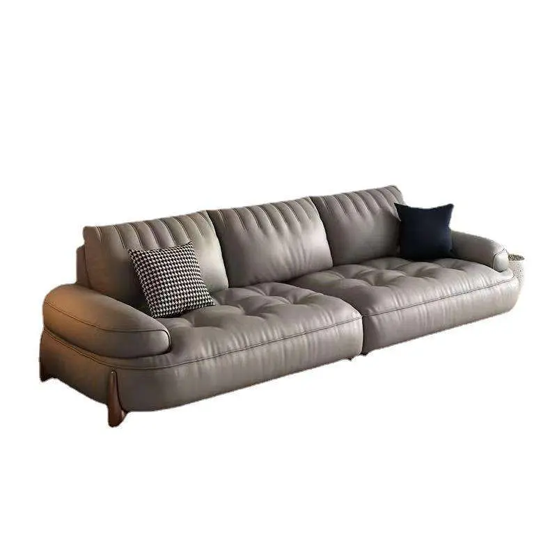 Modern Luxury Leather Living Room Furniture Tufted Canape Sofa Couches — view 1