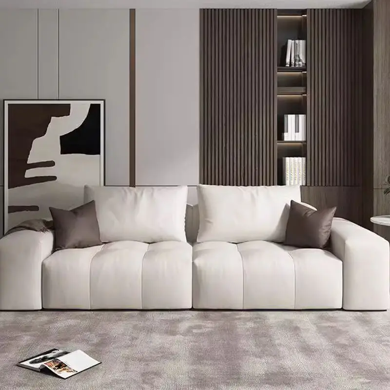 Modern Luxury Sectional DIY Leather Sofa High Quality Rectangle Set New Design Living Rooms Furniture Couch — image 5