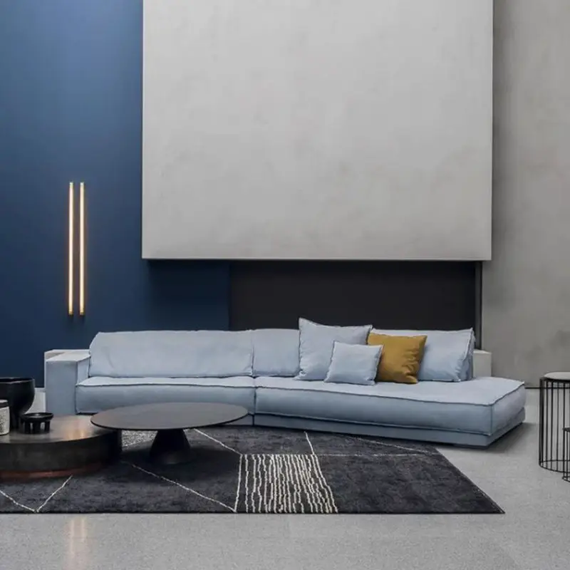 Italian Design Comfortable Fabric Sectional Sofa Hotel Home Living Room Furniture Corner Curve Couch — view 1