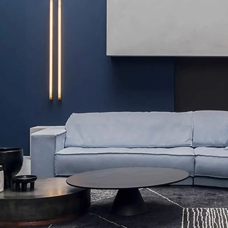 Italian Design Comfortable Fabric Sectional Sofa Hotel Home Living Room Furniture Corner Curve Couch — image 2