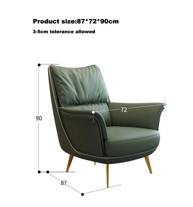 Modern Italian Luxury Living Room Furniture Sofa Chair — image 6