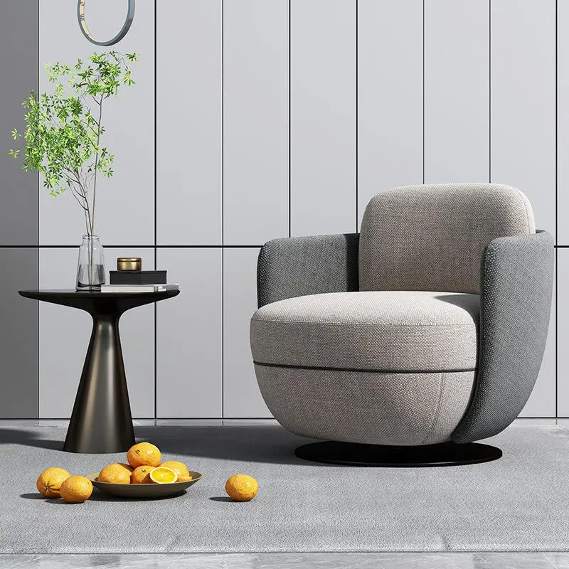 Nordic Modern Armrest Fabric Living Room Furniture Leisure Chair — image 3