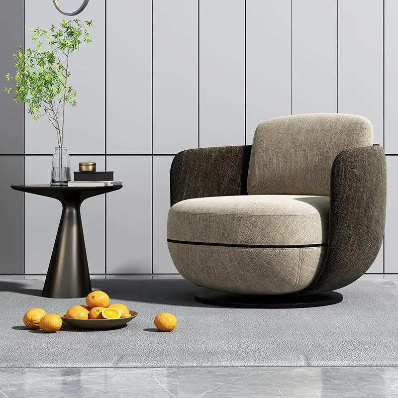 Nordic Modern Armrest Fabric Living Room Furniture Leisure Chair — image 4
