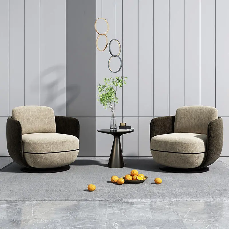 Nordic Modern Armrest Fabric Living Room Furniture Leisure Chair — image 5