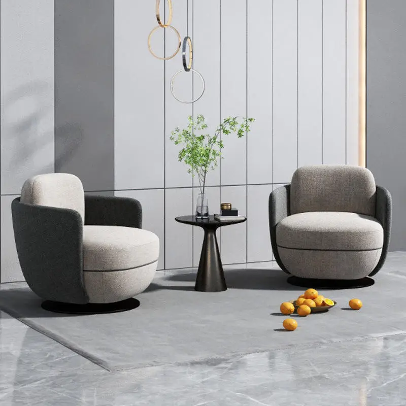 Nordic Modern Armrest Fabric Living Room Furniture Leisure Chair — image 6