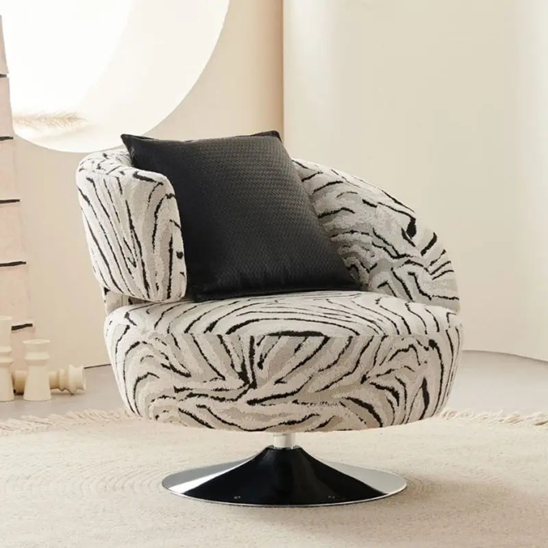 Light Luxury Single Swivel Sofa Chair for Home Office and Bedroom Modern Minimalist Leisure Chair for Living Room Recept — view 3