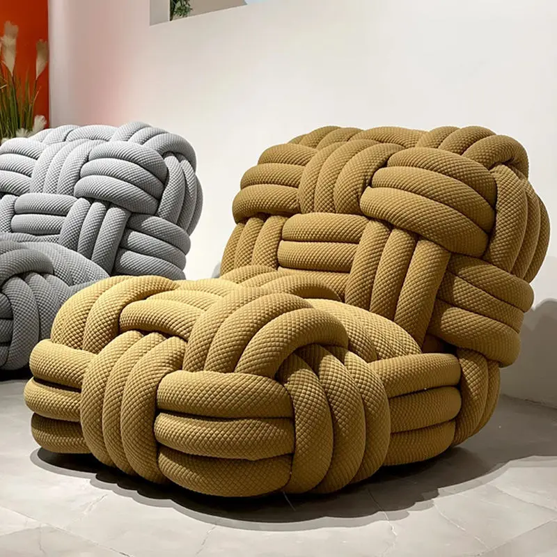 Modern Comfortable Fabric Sofa Chair for Home Office Bedroom Hotel or Villa Simple Unique Leisure Style — image 5