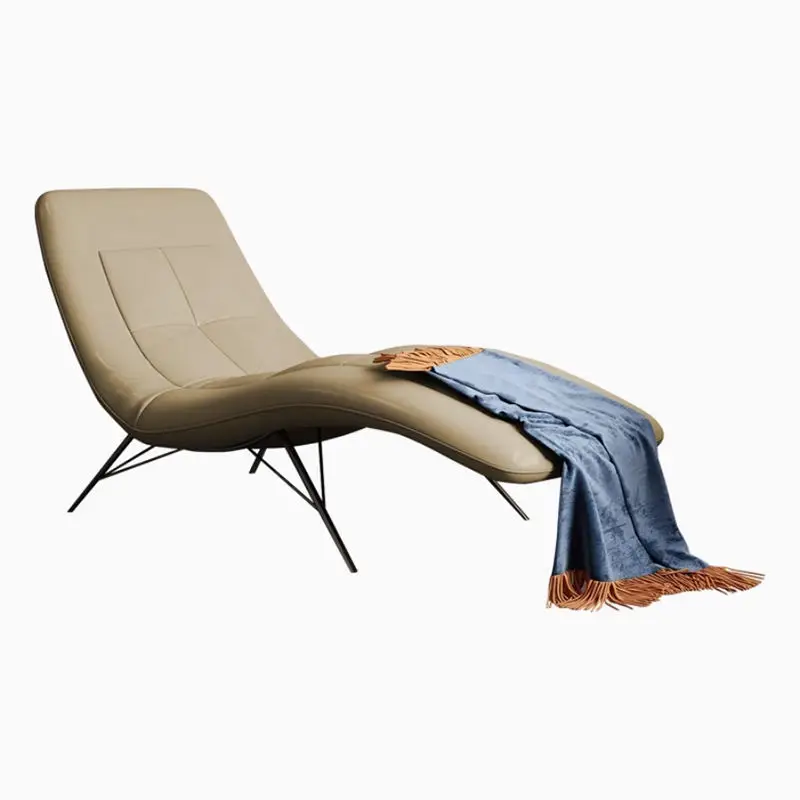 Modern Simple Single Seat Metal Structure Recliner Home Furniture Lazy Chair Sofa Bed Lounger Chaise Lounge — view 5