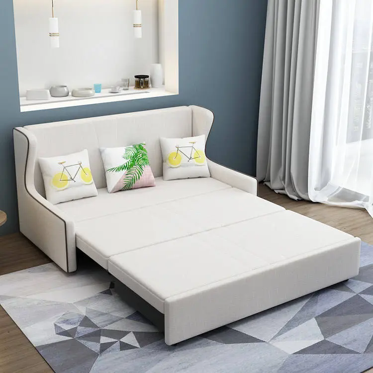 Nordic Modern Living Room Furniture Smart Multifunction Couch Folding Sofa Bed With Storage — image 2