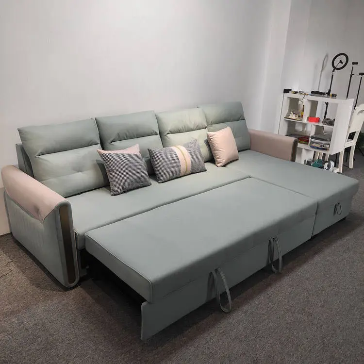 Low Prices Customized Sectional L Shape Foldable Sofa Bed With Storage — image 4