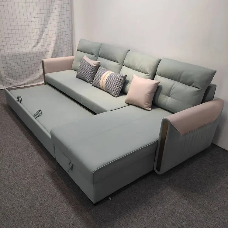 Low Prices Customized Sectional L Shape Foldable Sofa Bed With Storage — image 5