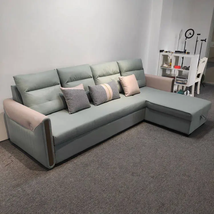 Low Prices Customized Sectional L Shape Foldable Sofa Bed With Storage — image 6